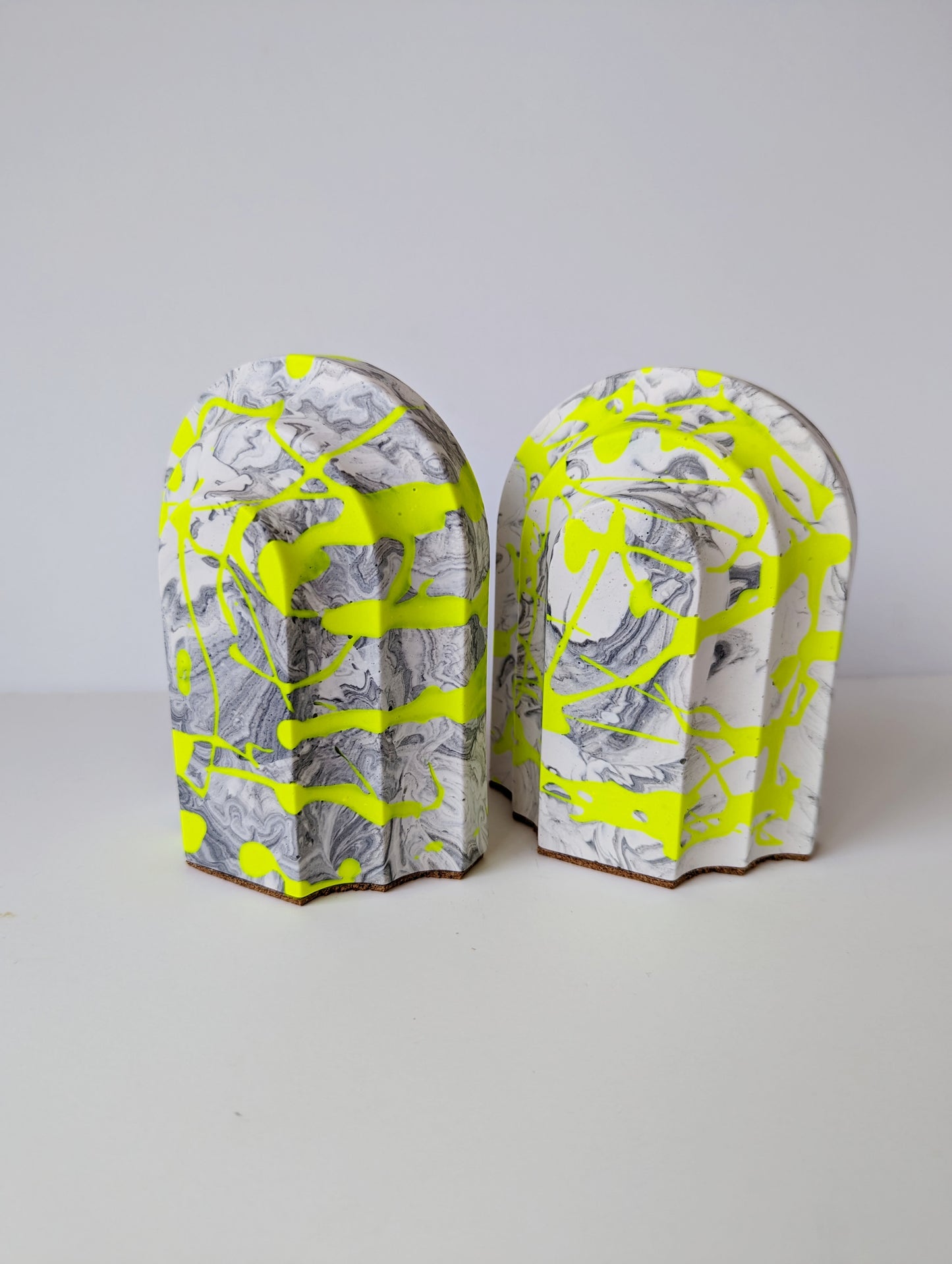 Neon Splatter Arch Bookend