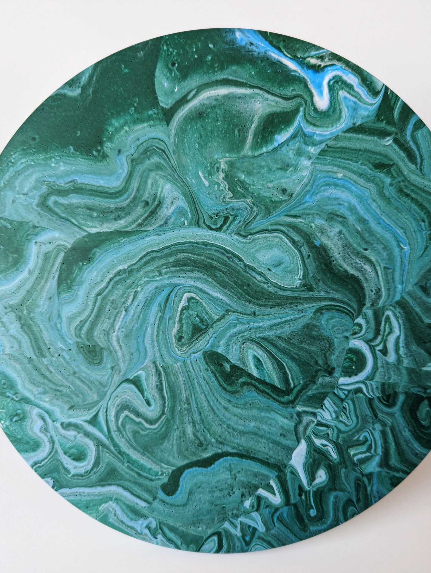 Forest Marbled Round Tray