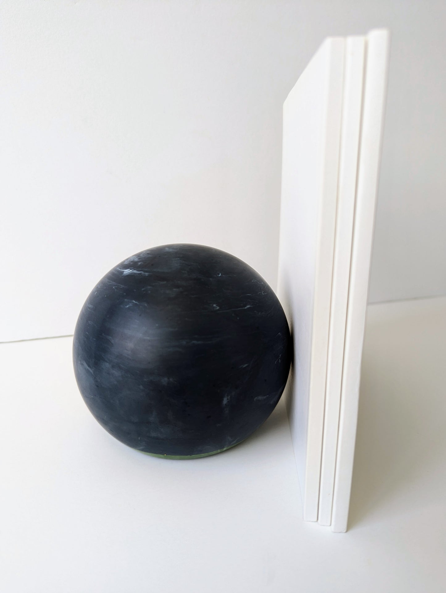 Indigo Marbled Sphere Bookend / Doorstop