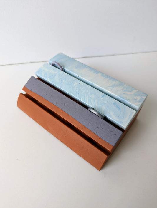 Terracotta Marbled Ring Holder Dish