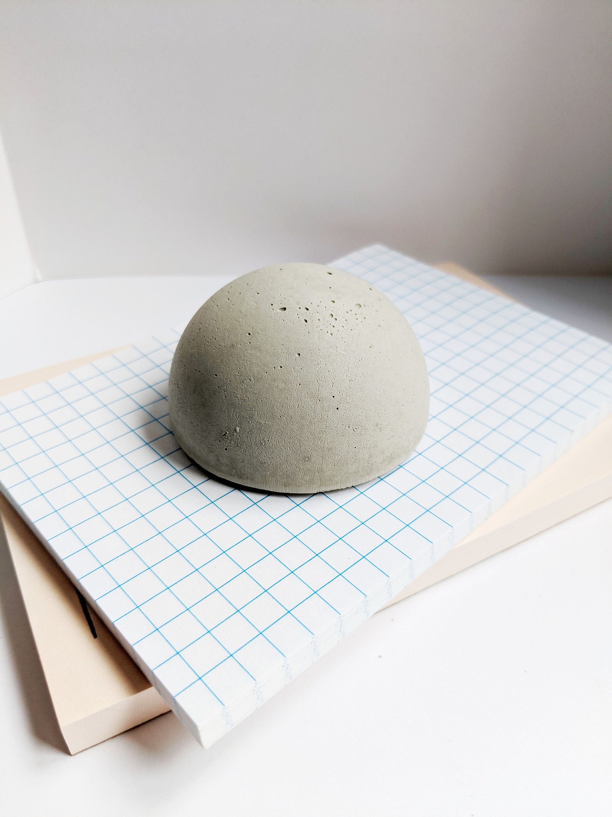 Minimalist Concrete Paperweight. Modern Concrete Home Decor. Home Office Desk Decor.