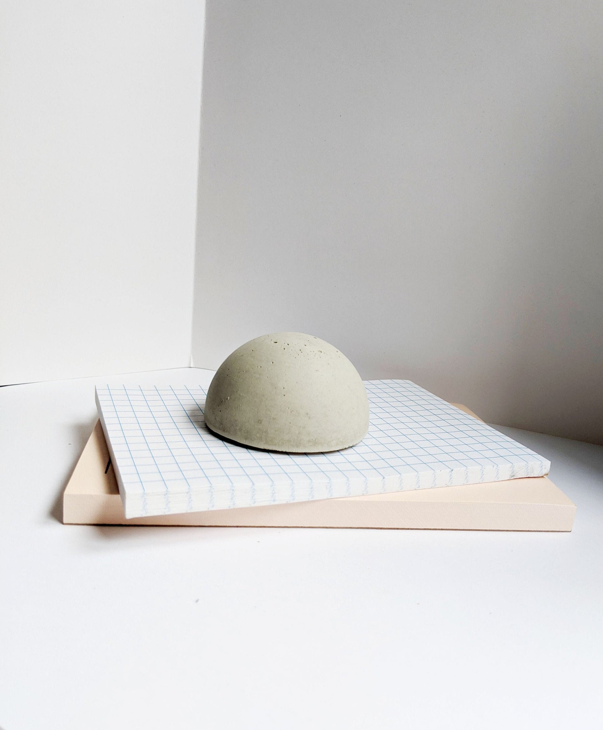 Minimalist Concrete Paperweight. Modern Concrete Home Decor. Home Office Desk Decor.
