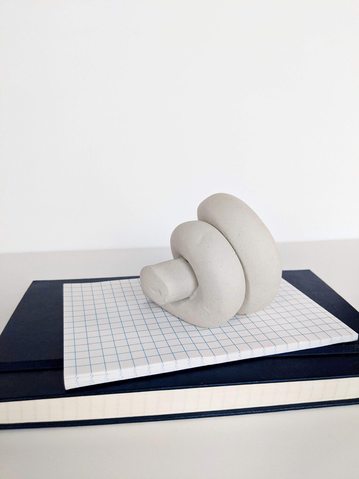 Abstract Concrete Knot Sculpture. Minimalist Concrete Paperweight. Modern Knot Concrete Home Decor.