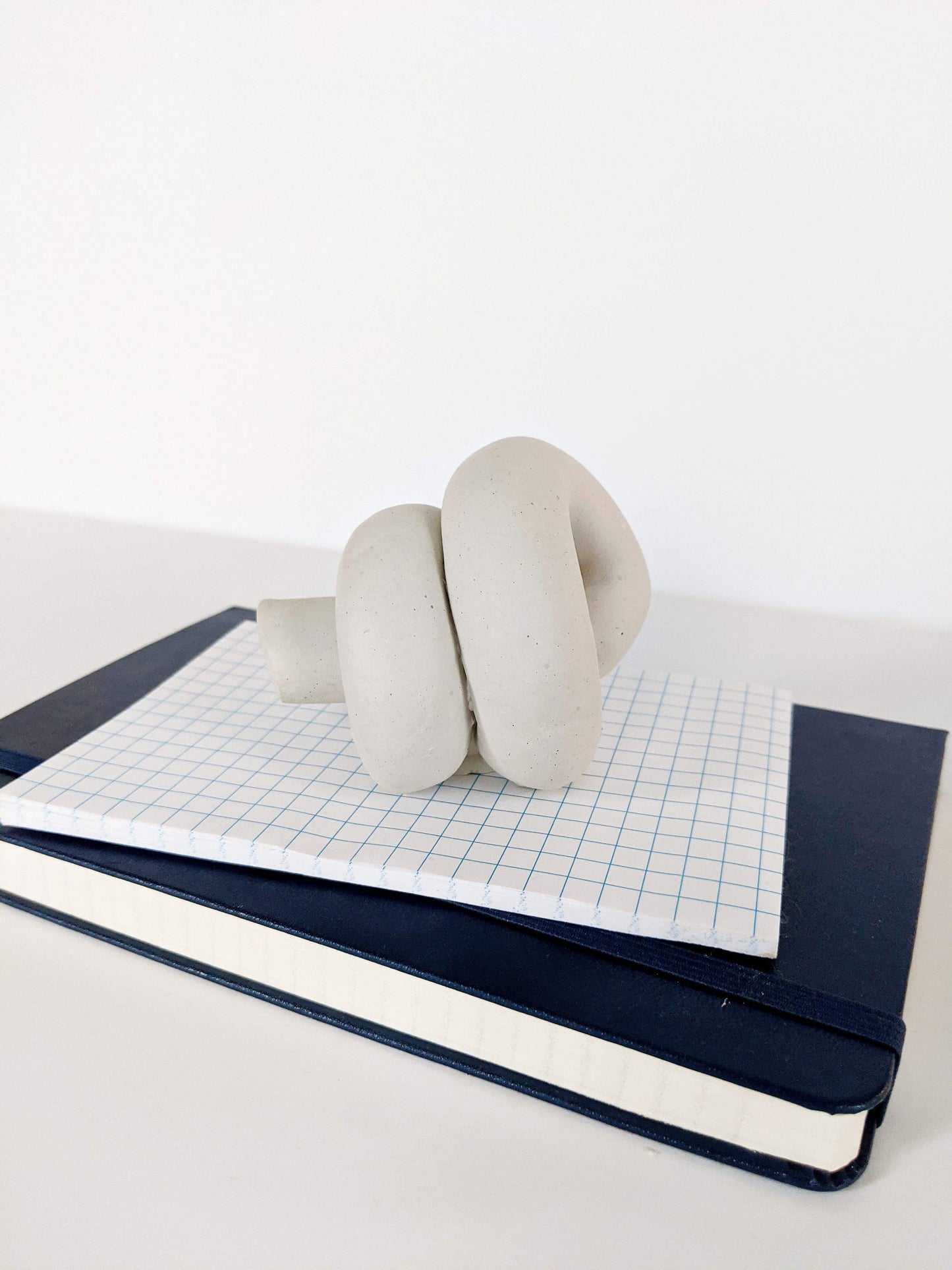 Abstract Concrete Knot Sculpture. Minimalist Concrete Paperweight. Modern Knot Concrete Home Decor.