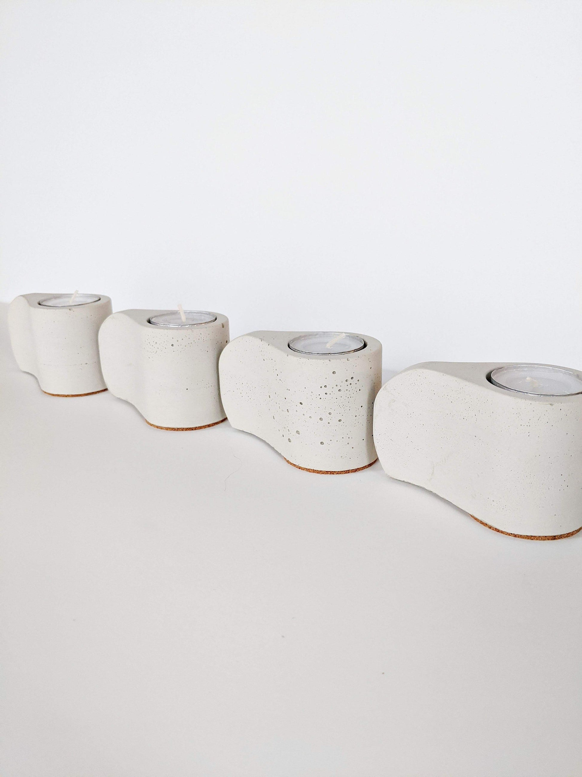 Hygge Handled Tealight Holder. Minimalist Concrete Tealight Candleholder with Handle. Modern Scandi Home Decor. Gifts under 30.