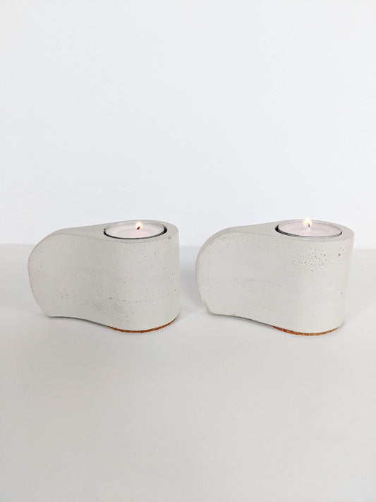 Hygge Handled Tealight Holder. Minimalist Concrete Tealight Candleholder with Handle. Modern Scandi Home Decor. Gifts under 30.