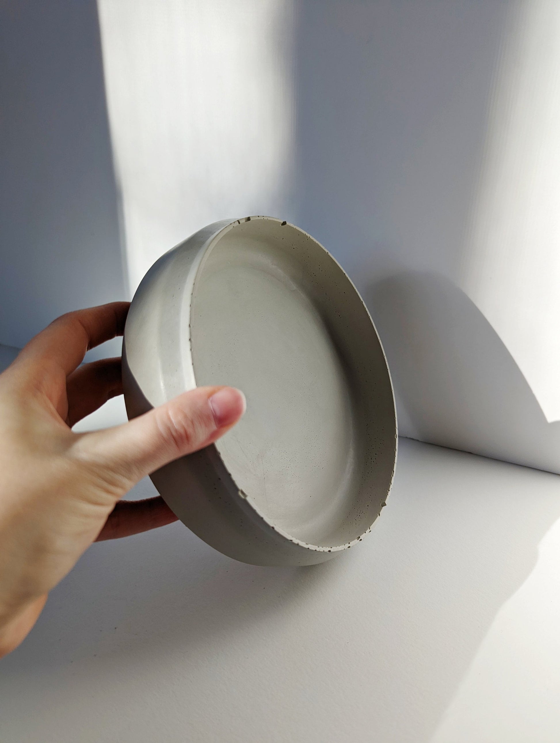 Modern Concrete Bowl. Minimalist Concrete Kitchen Bowl. Scandi Concrete Home Decor. Coffee Table Decor.