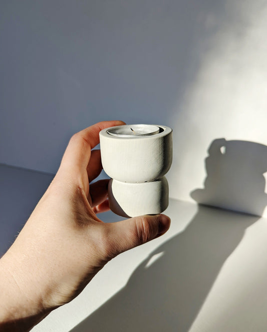Minimalist Concrete Tealight Holder. Hygge Concrete Candle Holder. Modern Scandi Home Decor.
